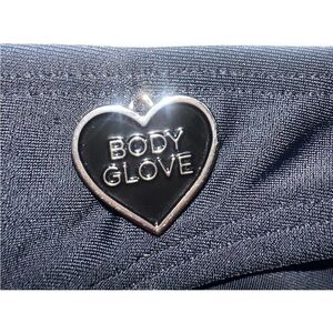 Body Glove Black Bikini Bottom with Heart Charm